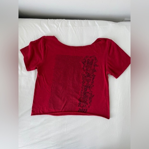 NEXT FEST 2023 Red Graphic Cropped Ribbed Neck Ladies T Shirt in Medium - Picture 3 of 6
